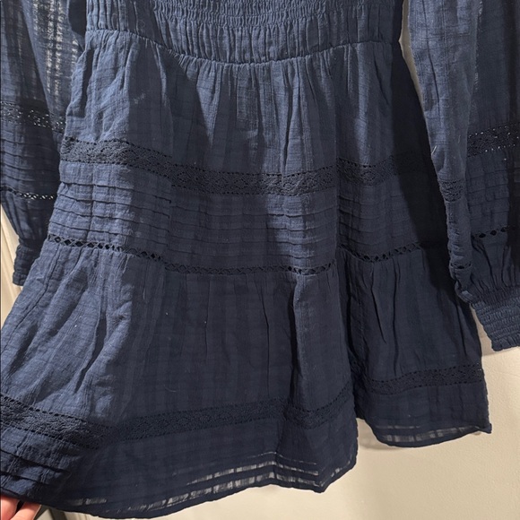 American Eagle Outfitters Dark Blue Long Sleeve Dress - Picture 7 of 7